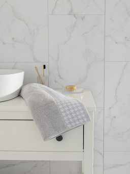 Полотенце для лица 50x90 серый махровая ткань