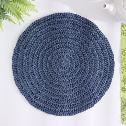 Салфетки сервировочные, D 35 см, синий, джут - Simaland фото 2