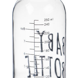 Бутылочка для кормления M&B Baby bottle, классическое горло, от 3 мес., 250 мл., стеклянная