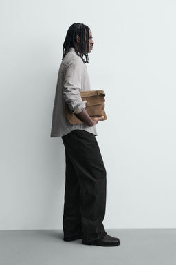 CAMISA CUADROS TEXTURA / Blanco / Granate - Zara фото 4