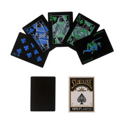 Карты игральные пластиковые SunDuke, 54 шт, 24 мкм, 6.3 х 8.8 см, черные