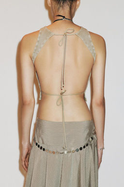 OPEN-BACK RIB T-SHIRT - Zara фото 4