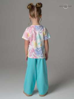 Костюм Лето акварельные сердечки-мята - Sovalina фото 5