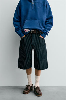 CHAMPION ® X ZARA STRIPED BAGGY FIT BERMUDA SHORTS