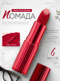 Provocateur Помада Стойкая Rouge Allure 42 винно-красный