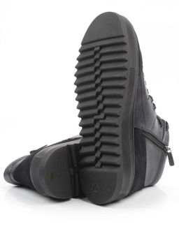 05-B203B-1M-C DK.BLUE Ботинки зимние мужские (натуральная кожа, натуральный мех)