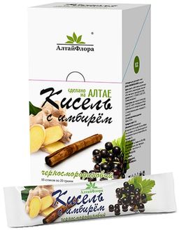 Кисель имбирный Черносмородиновый с корицей и имбирем