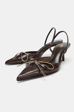 SLINGBACK SHOES WITH BOW - Zara фото 5