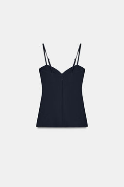 TOP TIRANTES CREPE / Marino - Zara фото 7