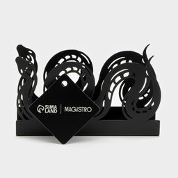 Салфетница Magistro «Змея», 14×4×8.5 см, чёрная