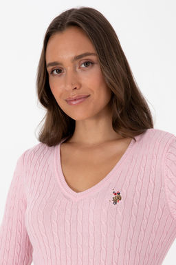 Kad_n A__k Pembe V Yaka Basic Kazak - U.s. polo assn фото 2