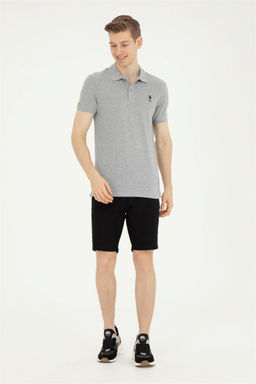 Мужская серая меланжевая базовая футболка - U.s. polo assn фото 4