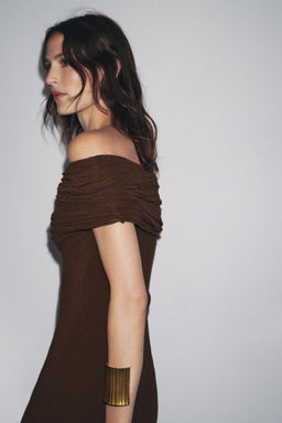 OFF-THE-SHOULDER KNIT DRESS - Zara фото 4