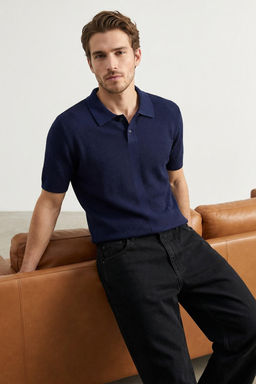 TRENDYOL MAN Lacivert Limited Edition Relaxed K?sa Kol Triko Polo Yaka T-shirt TMNSS23PO00025 - Trendyolmilla фото 10
