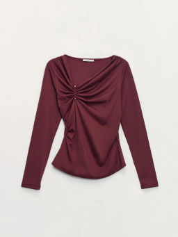 Лонгслив с декоративным узлом / Zarina фото 7