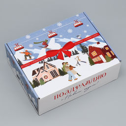 Коробка складная Снежный город , 27 21 9 см