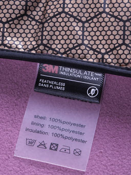 Куртка женская гибридная стёганая с капюшоном с графеновой подкладкой темно-фиолетового цвета 9626_1TF