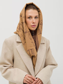 В составе шерсть и кашемир! теплый двусторонний палантин - Tantino фото 6