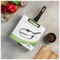 Сковорода 24см АП Гранит star с несъемной ручкой и стеклянной крышкой арт.С24803 - Мечта фото 13