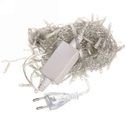 Гирлянда для дома БАХРОМА "Мерцание" ш3м*в30/50см 120 ламп LED, прозрачн.провод, авторежим, IP-20, Теплый белый (возможность соединения)