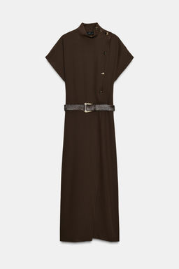 BELTED MIDI DRESS - Zara фото 7