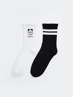 Desenli Kad?n Soket ?orap 2li