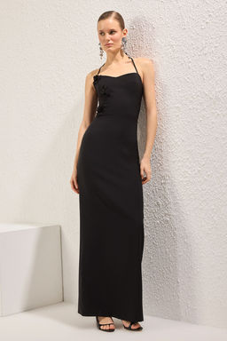 TRENDYOLMILLA Murdum Gul Detayl? Dokuma Uzun S?k Abiye & Mezuniyet Elbise TPRSS25AE00164  фото 2