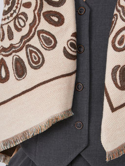 в составе ШЕРСТЬ и КАШЕМИР Большой, мягкий, теплый однотонный двусторонний палантин. - Tantino фото 6