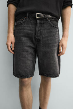 BERMUDA DENIM STRAIGHT FIT / Carb?n - Zara фото 7