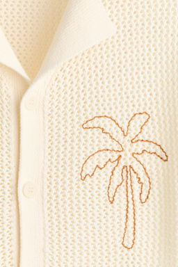 Camisa resort en punto calado Relaxed Fit - H&m фото 3