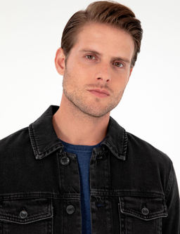Siyah Slim Fit Jean Ceket - Pierre cardin фото 2