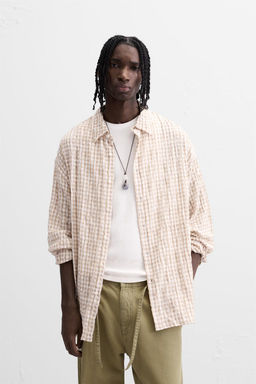 TEXTURED CHECK SHIRT - Zara фото 2