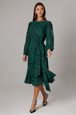 Платье Lars Style 1159 зеленый, черный