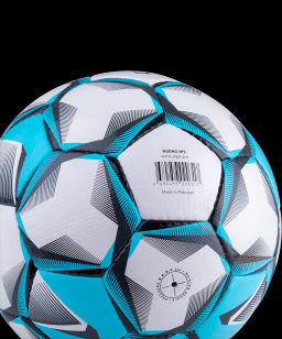 Мяч футбольный JOGEL Nueno №5, белый/голубой/черный  фото 5