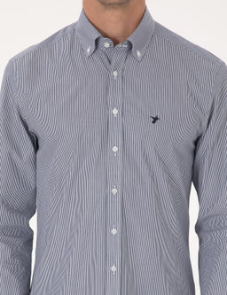 Lacivert Slim Fit Uzun Kollu G_mlek