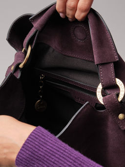 Замшевая сумка хобо Deboro 30900 сливовый