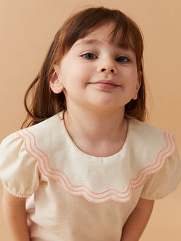 Bisiklet Yaka K?sa Kollu K?z Bebek Ti??rt