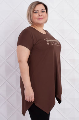 Арт. 3672 Футболка женская 46-56 (6 шт) Цвет:шоколад - Калинка фото 6