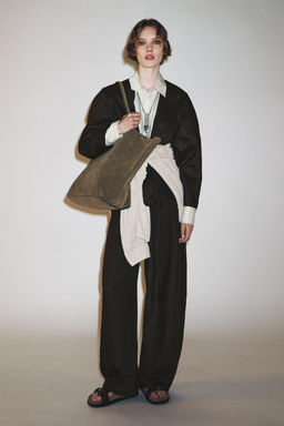 ZW COLLECTION LINEN BELTED KIMONO - Zara фото 7