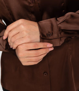 Блуза #ОКТ025022, шоколадный