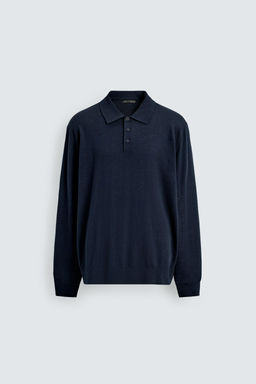 WOOL BLEND KNIT POLO SHIRT - Zara фото 15