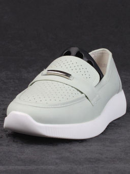 03-PDL 205-3 LT. GREEN Полуботинки женские (натуральная кожа) - Фабричный китай фото 8