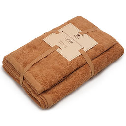 Набор махровых полотенец GINZA 2 шт. (50х90 - 1 шт., 70х140 - 1шт.), 100% хлопок, 450 гр./кв.м., Кэмел - Традиция фото 5