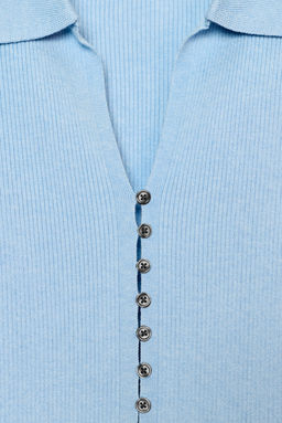 POLO KNIT CARDIGAN - Zara фото 15