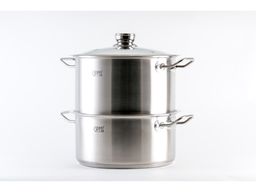 1308 GIPFEL Пароварка трехъярусная MESSINA 30х14см/30х18см/8,7л с капсульным индукционным дном. Материал: нерж. сталь 18/10. Толщина: 0,6мм / 1,5мм