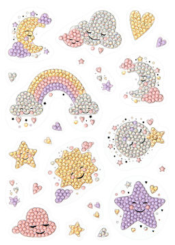 Кристальная (алмазная) мозаика ФРЕЯ ALVN-129 наклейки Сладкие мечты 14 х 19.5 см