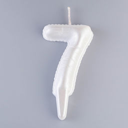 Свеча в торт «Шары», цифра 7, жемчужный, 5.5 см