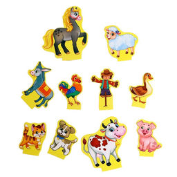 Цена за 2 шт. Напольный пазл с фигурками «Моя ферма», набор, 10 фигурок, 42 детали