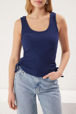 TRENDYOLMILLA Haki-Bej 2li Paket Buzgu Detayl? Havuz Yaka Fitilli Esnek Orme Atlet TWOSS21AL0195 фото 19