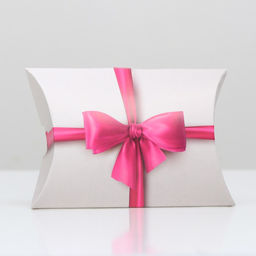 Цена за 10 шт. Коробка складная, подушка, Розовый бант 15 х 11 х 3 см,